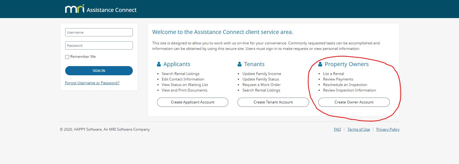 Landlord Portal Harrisonburg Redevelopment & Housing Authority