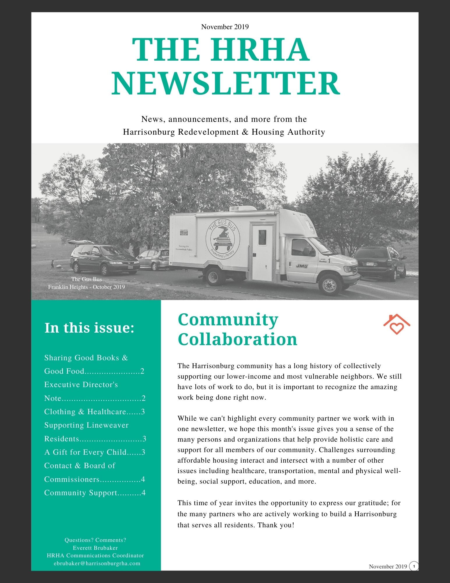 HRHA Newsletters 2019 Harrisonburg Redevelopment & Housing Authority
