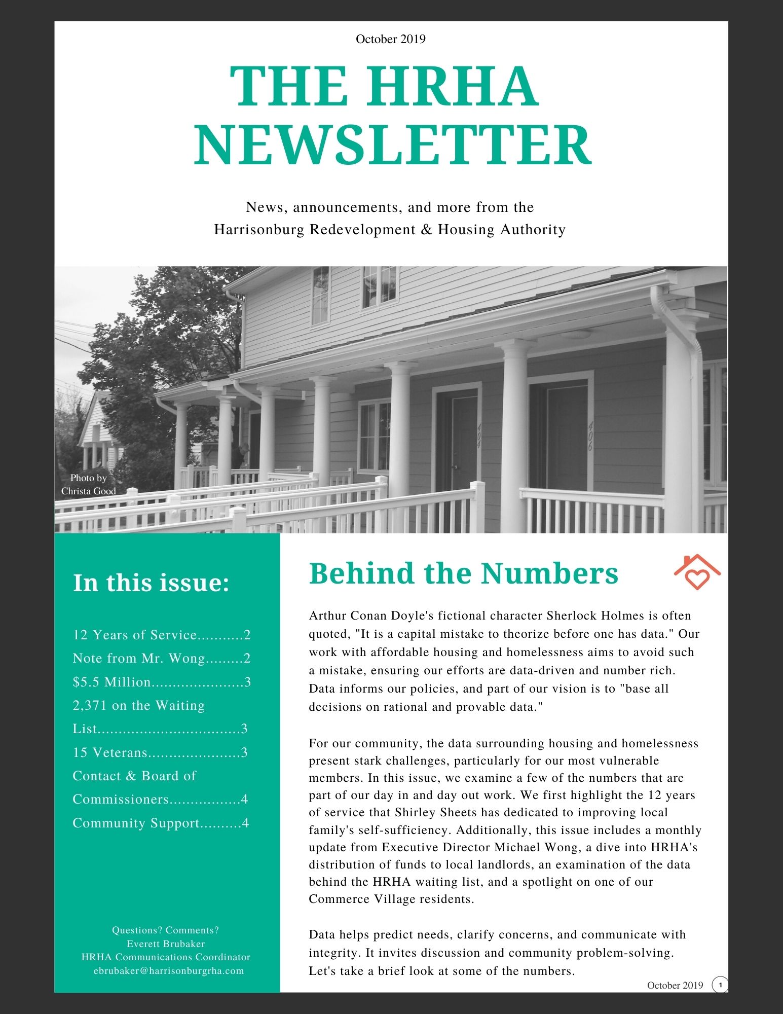 HRHA Newsletters 2019 Harrisonburg Redevelopment & Housing Authority