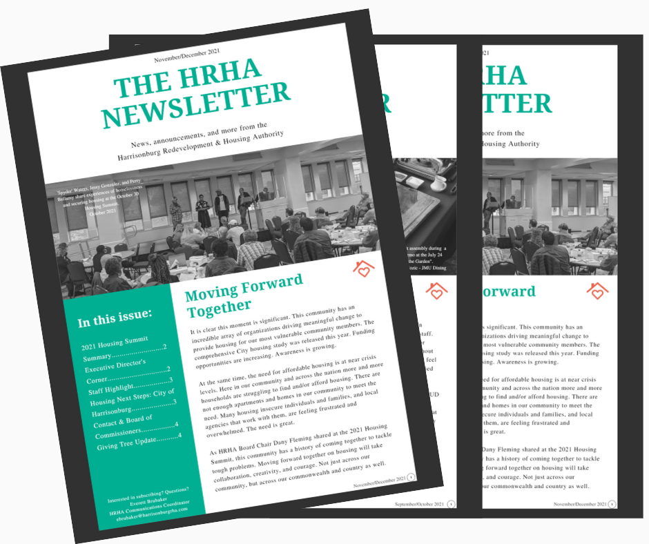 HRHA Newsletters Harrisonburg Redevelopment & Housing Authority